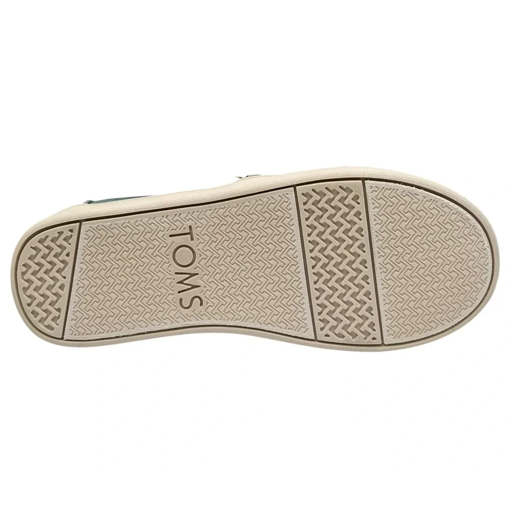 TOMS Alpargata Little Girls‎ Slip-On Canvas Shoes Size 12 Blue Indigo Comfort